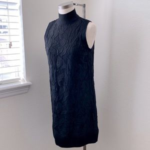 Rag & Bone black sleeveless turtleneck felted shift NWOT wool silk LBD
